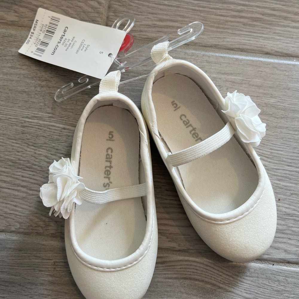 Carter's White Kids Shoes NWT